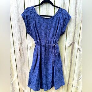 Motherhood Maternity Blue Lace Sleeveless Dress, NWT, large